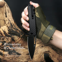 Artisan Cutlery Arion ATZ-1843P AR-RPM9 Blade Carbon Fiber Handle Folding Knives
