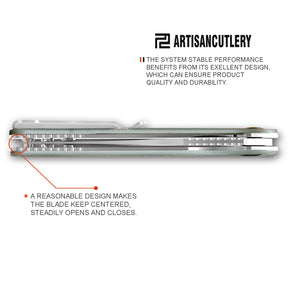 Artisan Cutlery Arroyo ATZ-1845P AR-RPM9 Powder Steel Blade G10 Handle Folding Knives