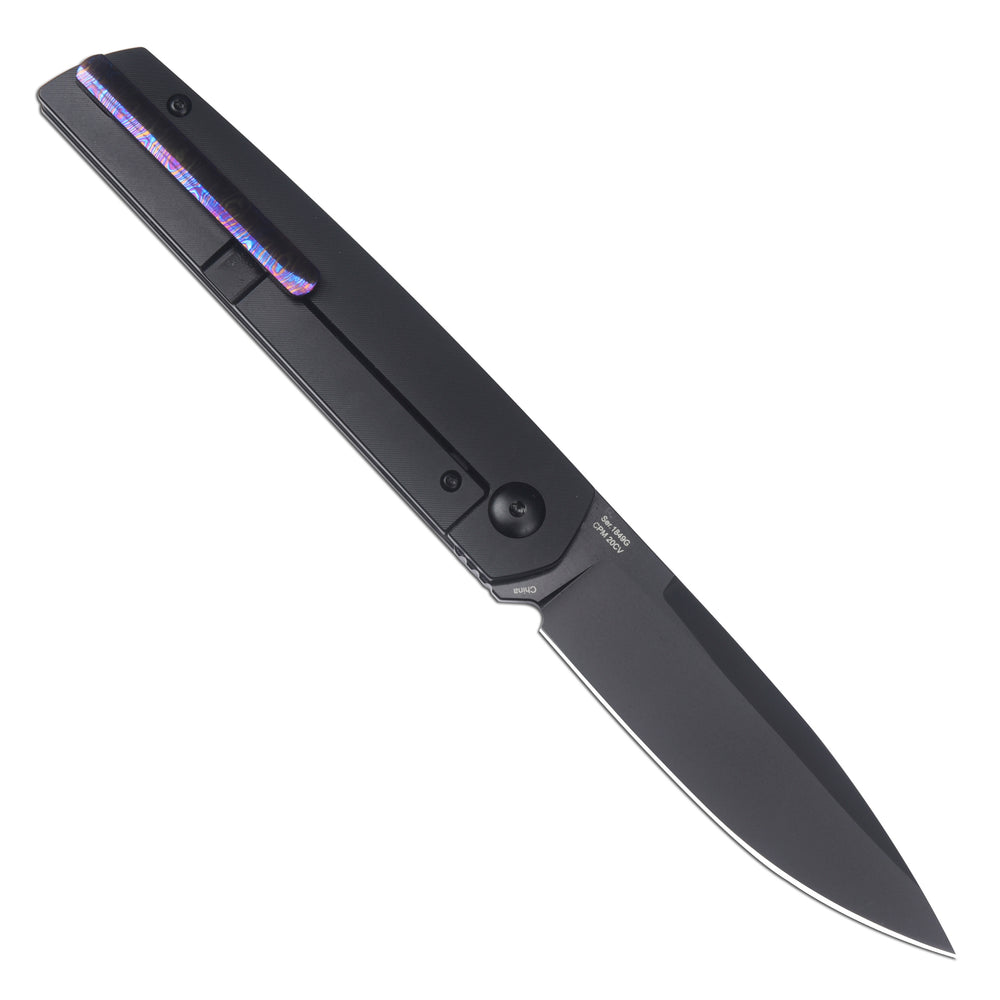 Artisan Cutlery Sirius 1849G CPM 20CV Black PVD Coated Blade Titanium Handle Folding Knives