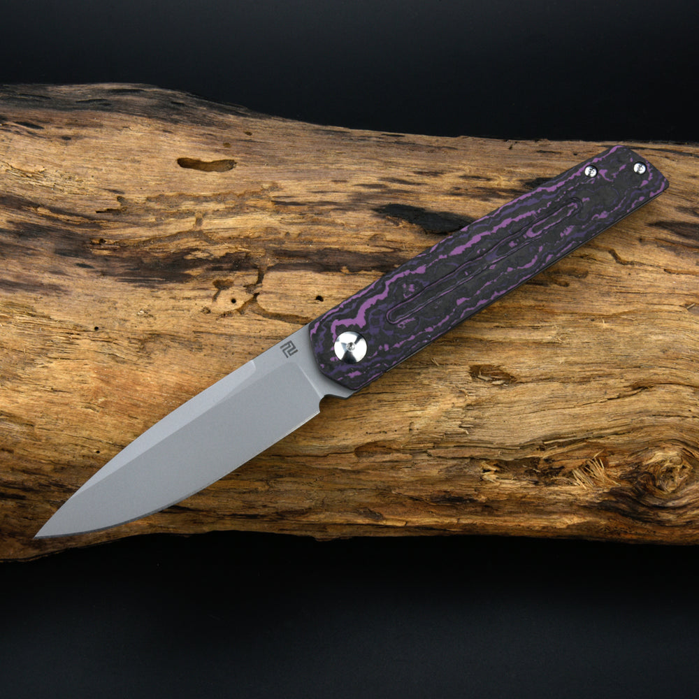 Artisan Cutlery Sirius 1849G S35VN Blade Fat Carbon and Titanium Handle Folding Knives