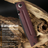 Artisan Cutlery Sirius 1849P-BDRC S35VN Black PVD Coated Blade Micarta Handle Folding Knives