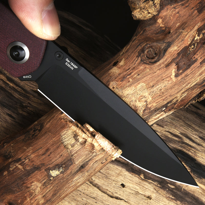 Artisan Cutlery Sirius 1849P-BDRC S35VN Black PVD Coated Blade Micarta Handle Folding Knives