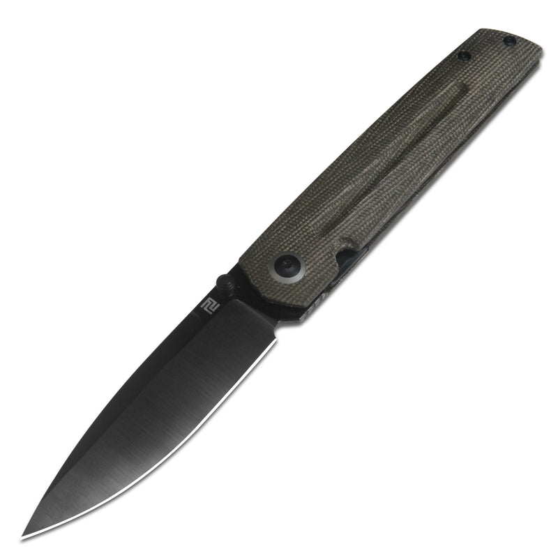 Artisan Cutlery Sirius 1849p-dodg S35vn Black Dlc Coated Blade Micarta Handle Folding Knives - artisan cutlery