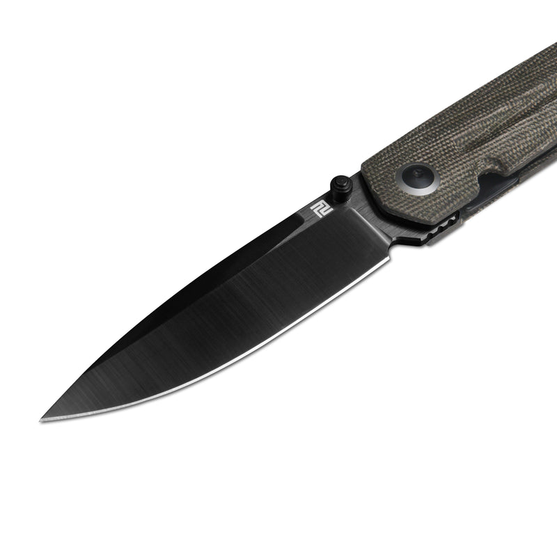 Artisan Cutlery Sirius 1849P-DODG S35VN Black DLC Coated Blade Micarta Handle Folding Knives