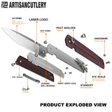 Artisan Cutlery Sirius 1849P S35VN Blade DRC Micarta Handle Folding Knives
