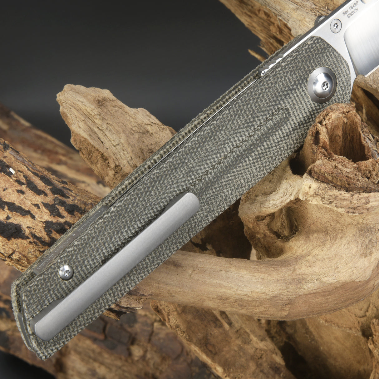 Artisan Cutlery Sirius 1849P S35VN Blade OD Green Micarta Handle Folding Knives