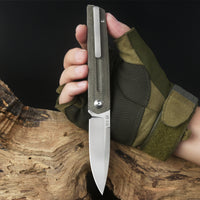 Artisan Cutlery Sirius 1849P S35VN Blade OD Green Micarta Handle Folding Knives
