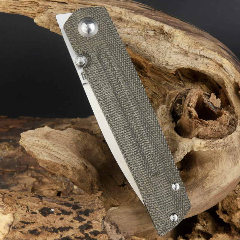 Artisan Cutlery Sirius 1849P S35VN Blade OD Green Micarta Handle Folding Knives