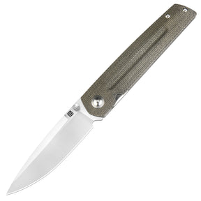 ARTISAN CUTLERY SIRIUS 1849P S35VN BLADE OD GREEN MICARTA HANDLE FOLDING KNIVES