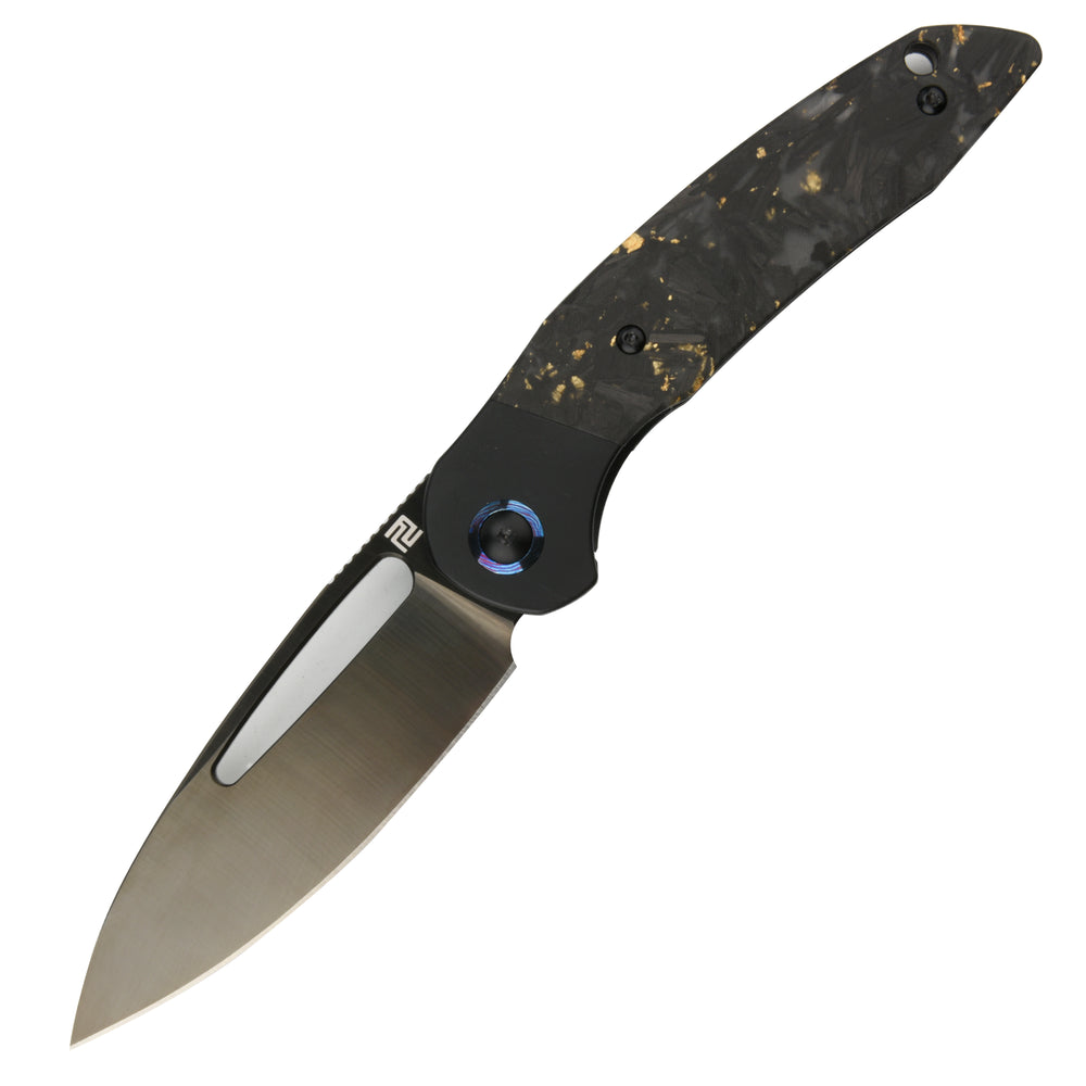 Artisan Cutlery Tylos 1854G-DGCF S35VN Black DLC Coated Blade Folding Knife (Limited Edition)
