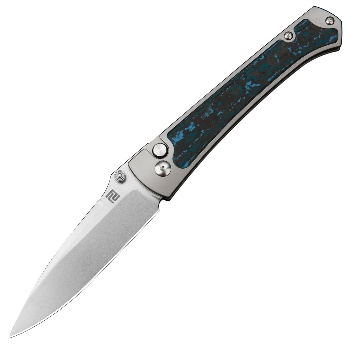 Artisan Cutlery Andromeda 1856G-FCG M390 Blade Titanium and Fat Carbon Handle Folding Knife (Limited Edition)