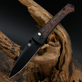 ARTISAN CUTLERY ANDROMEDA 1856G-FCMV M390 BLADE TITANIUM AND FAT CARBON HANDLE FOLDING KNIFE(LIMITED EDITION)