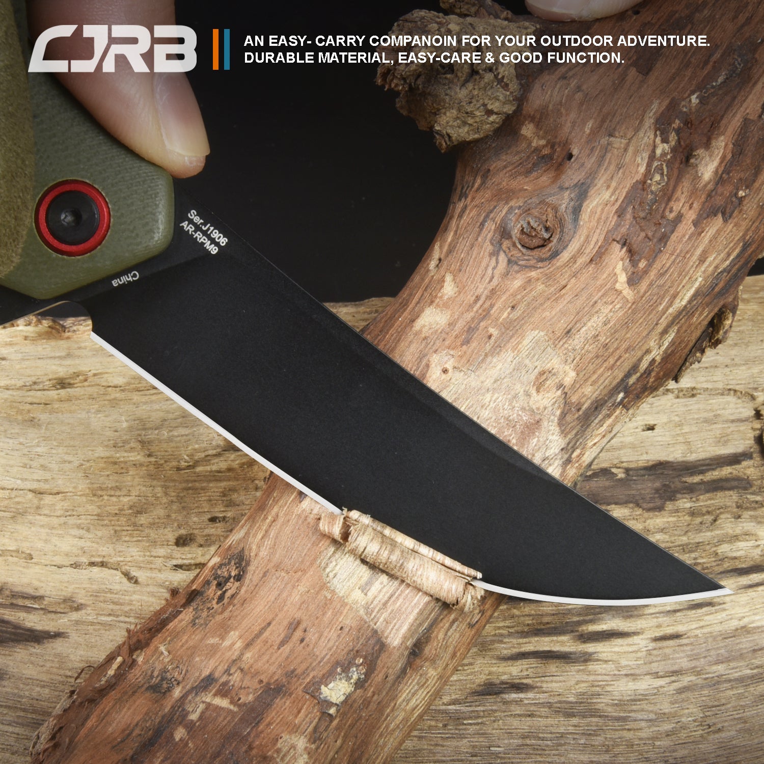 CJRB GOBI J1906 AR-RPM9 Powder Steel Black PVD Blade G10 Handle Folding Knives