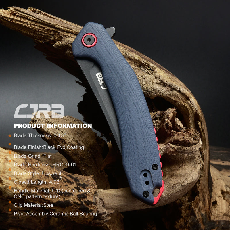 CJRB GOBI J1906 AR-RPM9 Steel Black PVD Blade G10 Handle Folding Knives