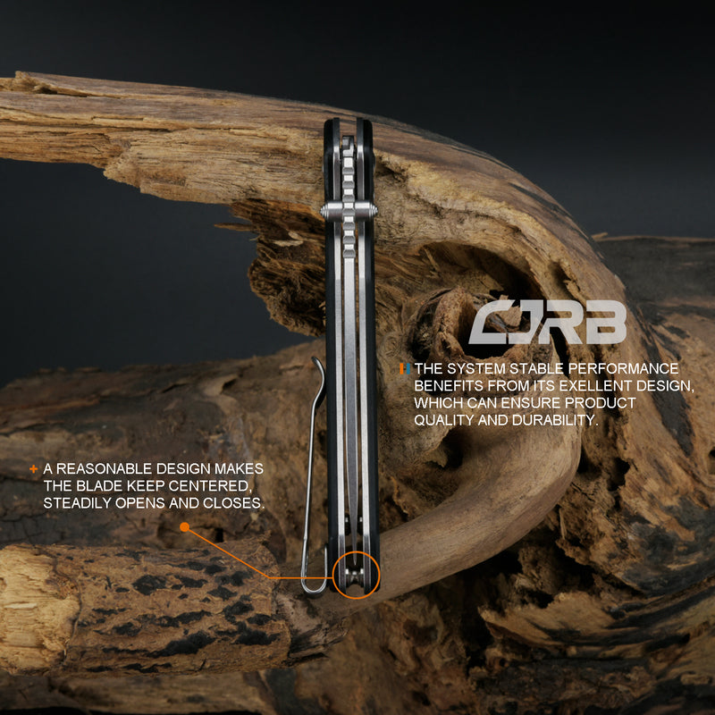 CJRB Pyrite J1925 AR-RPM9 Steel Stone Wash Blade G10 Handle Folding Knives