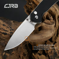 CJRB Pyrite J1925 AR-RPM9 Steel Stone Wash Blade G10 Handle Folding Knives