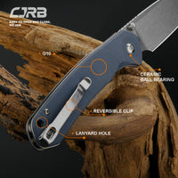 CJRB Pyrite J1925 AR-RPM9 Steel Stone Wash Blade G10 Handle Folding Knives
