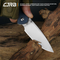 CJRB Pyrite J1925 AR-RPM9 Steel Stone Wash Blade G10 Handle Folding Knives