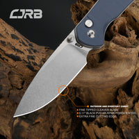 CJRB Pyrite J1925 AR-RPM9 Steel Stone Wash Blade G10 Handle Folding Knives