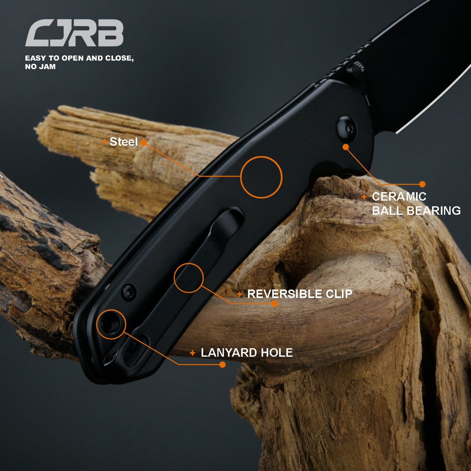 CJRB Pyrite Folding Knife, AR-RPM9 Steel