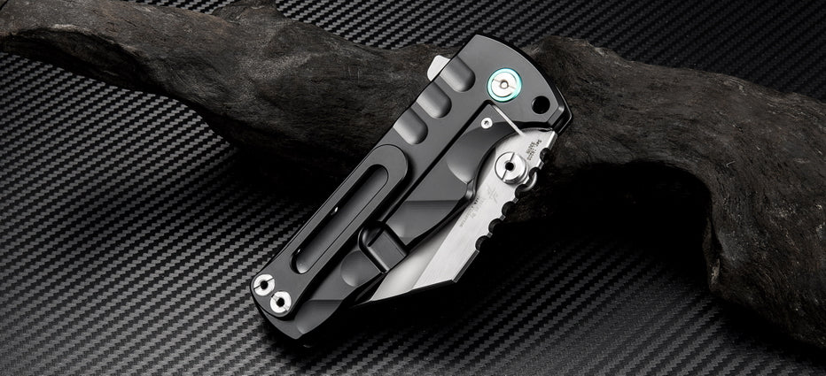 Artisan Cutlery Proponent ATZ-1820GS: Titanium Handle Folding Knives