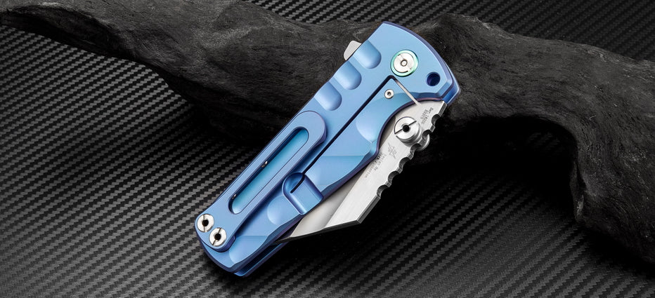 Artisan Cutlery Proponent ATZ-1820GS: Titanium Handle Folding Knives