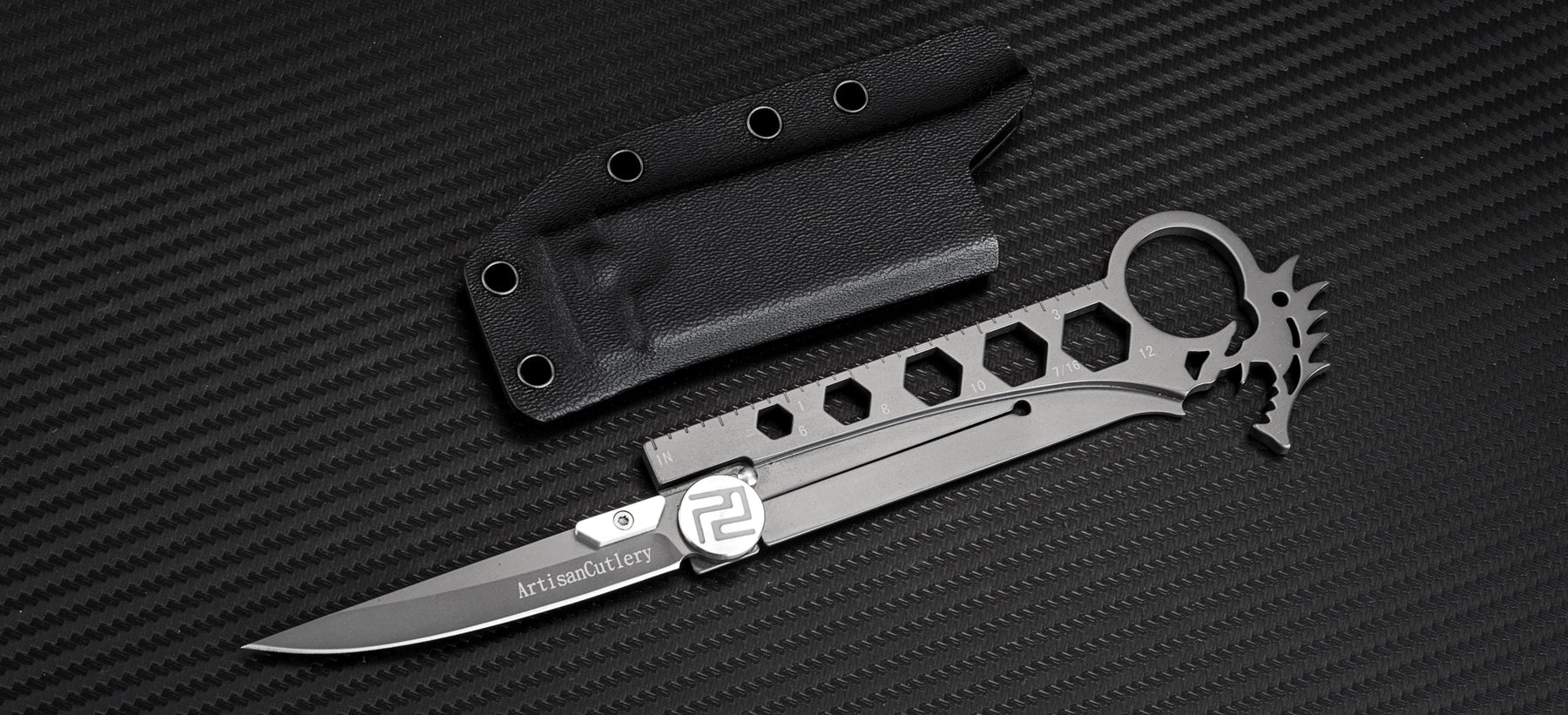 Artisan Cutlery Dragon ATG-1606 AUS-8 Blade Stainless Steel Handle Folding Knives