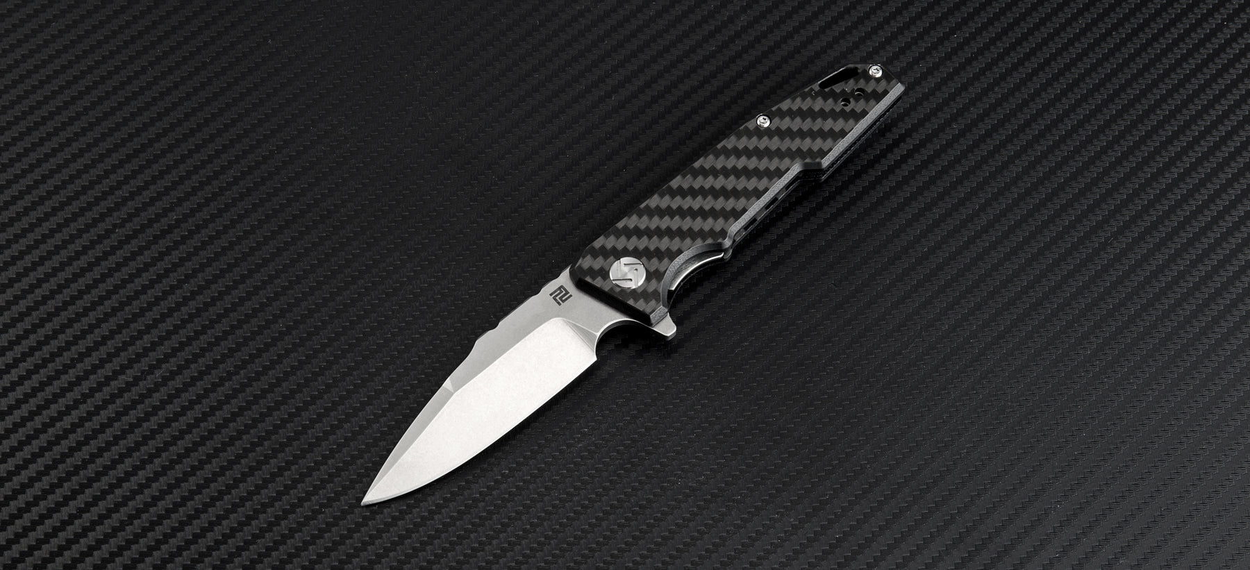 Artisan Cutlery Predator ATZ-1706PS D2 Blade Carbon Fiber Handle Folding Knives