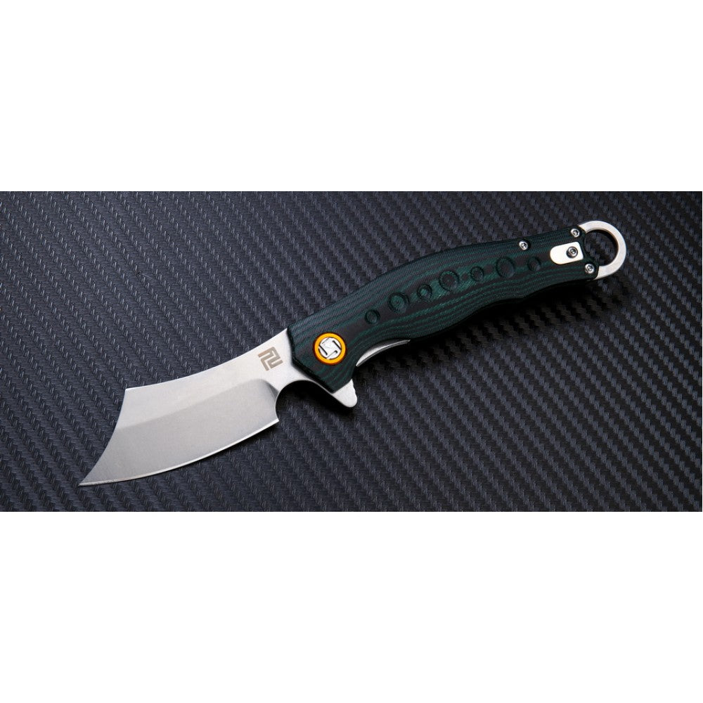 Artisan Cutlery Corsair ATZ-1828P D2 Blade G10 and Micarta and Carbon Fiber Handle Folding Knives