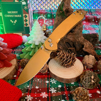 CJRB Pyrite J1925 AR-RPM9 Steel Blade Steel Handle Folding Knives Smoky Gray