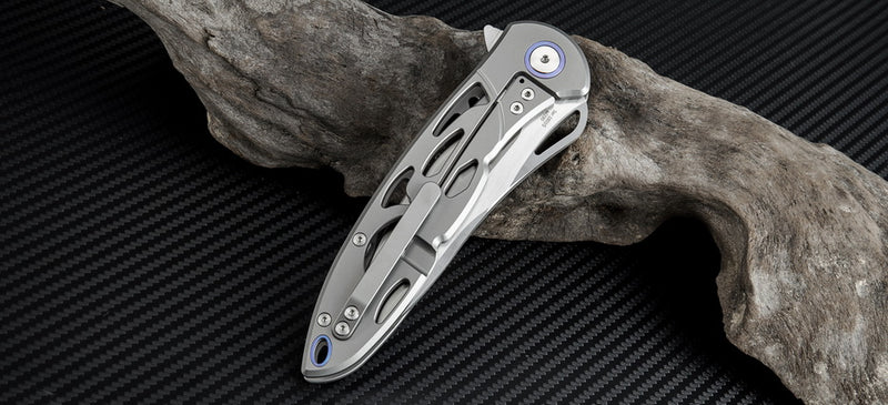 Artisan Cutlery Hoverwing ATZ-1801G M390 Blade Titanium TC4 Handle Folding Knives