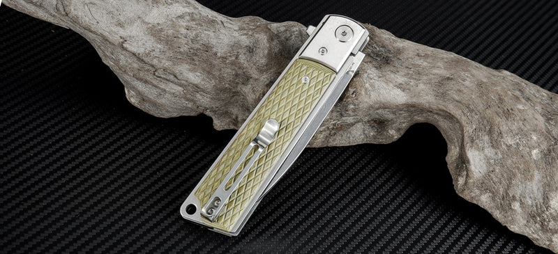 Artisan Cutlery Classic ATZ-1802GD Damascus Blade G10 Handle Folding Knives