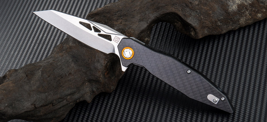 Artisan Cutlery Cygnus ATZ-1827P D2 Blade Carbon Fiber Handle Folding Knives