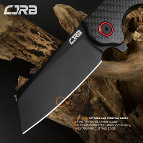 CJRB CRAG J1904 AR-RPM9 Powder Steel Black PVD Blade Carbon Fiber Handle Folding Knives
