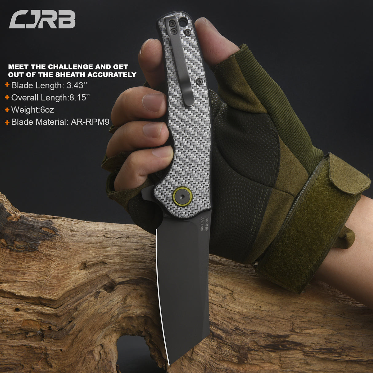 CJRB Chord J1927 AR-RPM9 Steel Blade Steel Handle Folding Knives