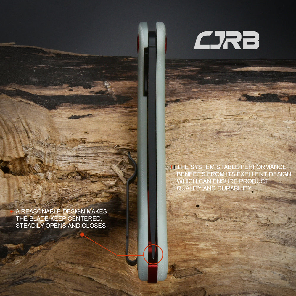 CJRB GOBI J1906 AR-RPM9 Steel Black PVD Blade G10 Handle Folding Knives