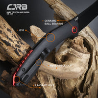 CJRB GOBI J1906 AR-RPM9 Steel Black PVD Blade G10 Handle Folding Knives