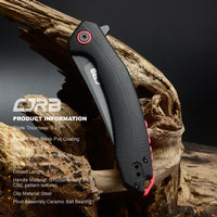 CJRB GOBI J1906 AR-RPM9 Steel Black PVD Blade G10 Handle Folding Knives