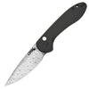 Cjrb Feldspar J1912 Damascus Blade Steel Handle Button Lock Folding Knives - cjrb feldspar
