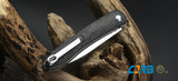 CJRB Ria J1917 AR-RPM9 Steel Blade Marbled Carbon Fiber Handle Folding Knives