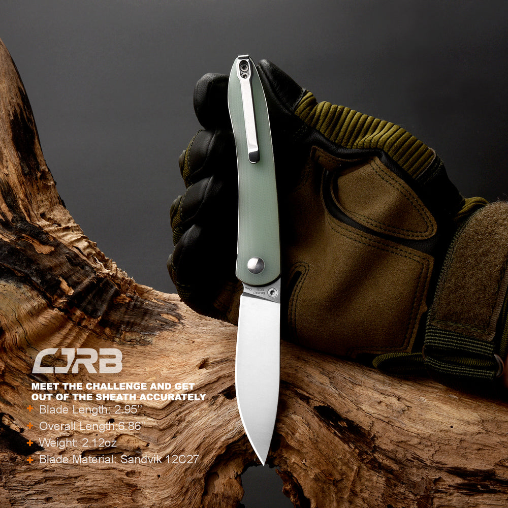 CJRB Ria J1917 12C27 Blade G10 Handle Folding Knives