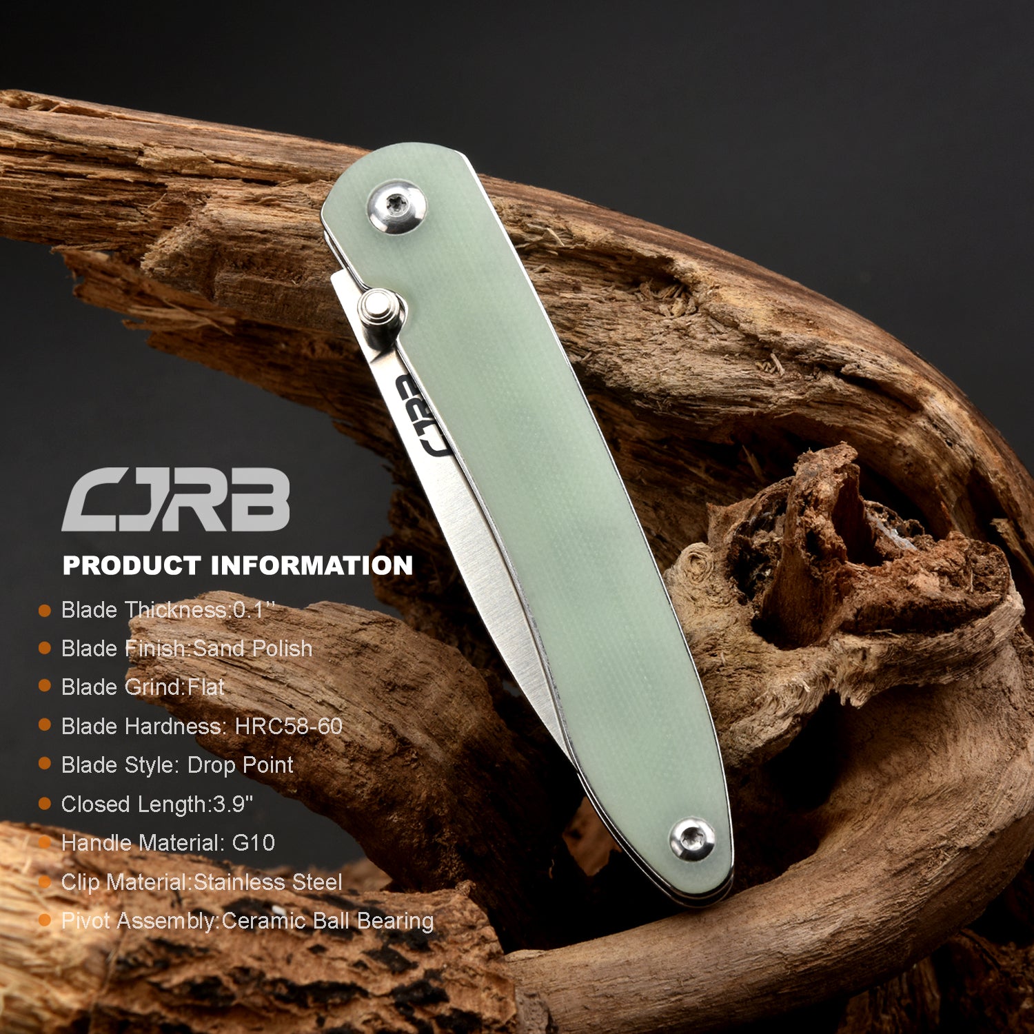 CJRB Ria J1917 12C27 Blade G10 Handle Folding Knives