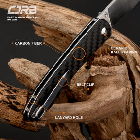 CJRB Ria J1917 12C27 Blade Carbon Fiber Handle Folding Knives