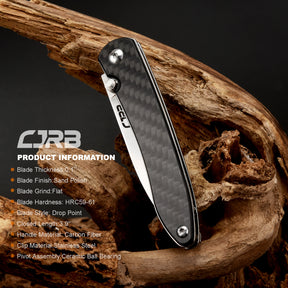 CJRB Ria J1917 12C27 Blade Carbon Fiber Handle Folding Knives