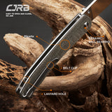 CJRB Ria J1917 AR-RPM9 Steel Blade Micarta Handle Folding Knives