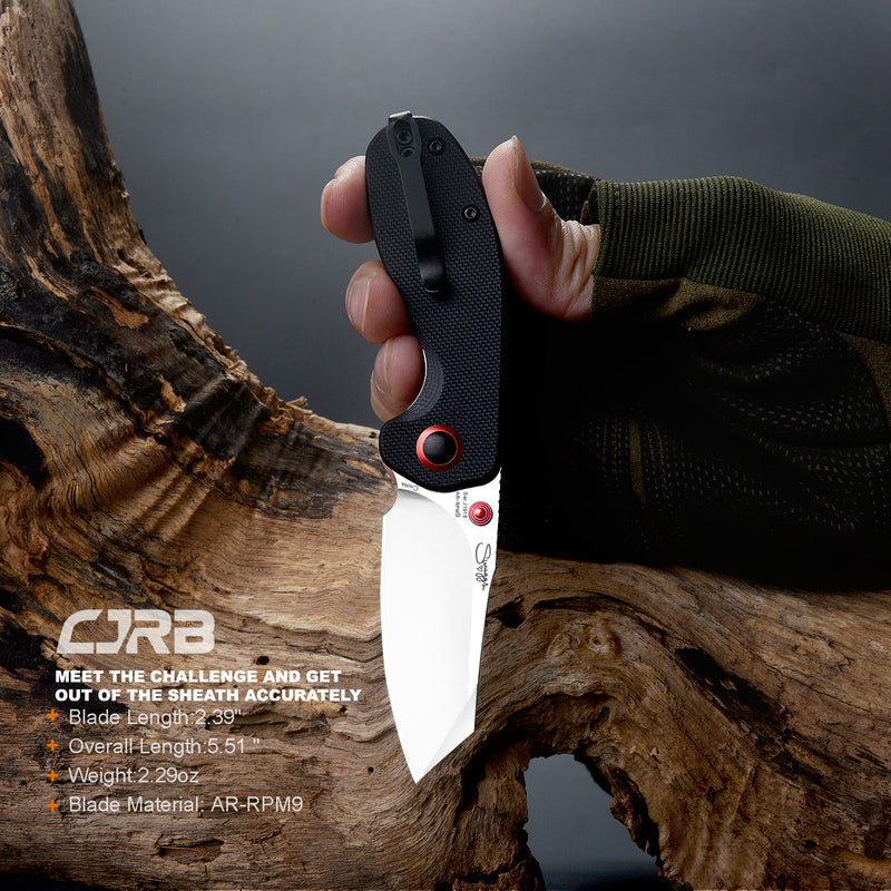 CJRB Maileah J1918 AR-RPM9 Steel Blade G10 Handle Folding Knives