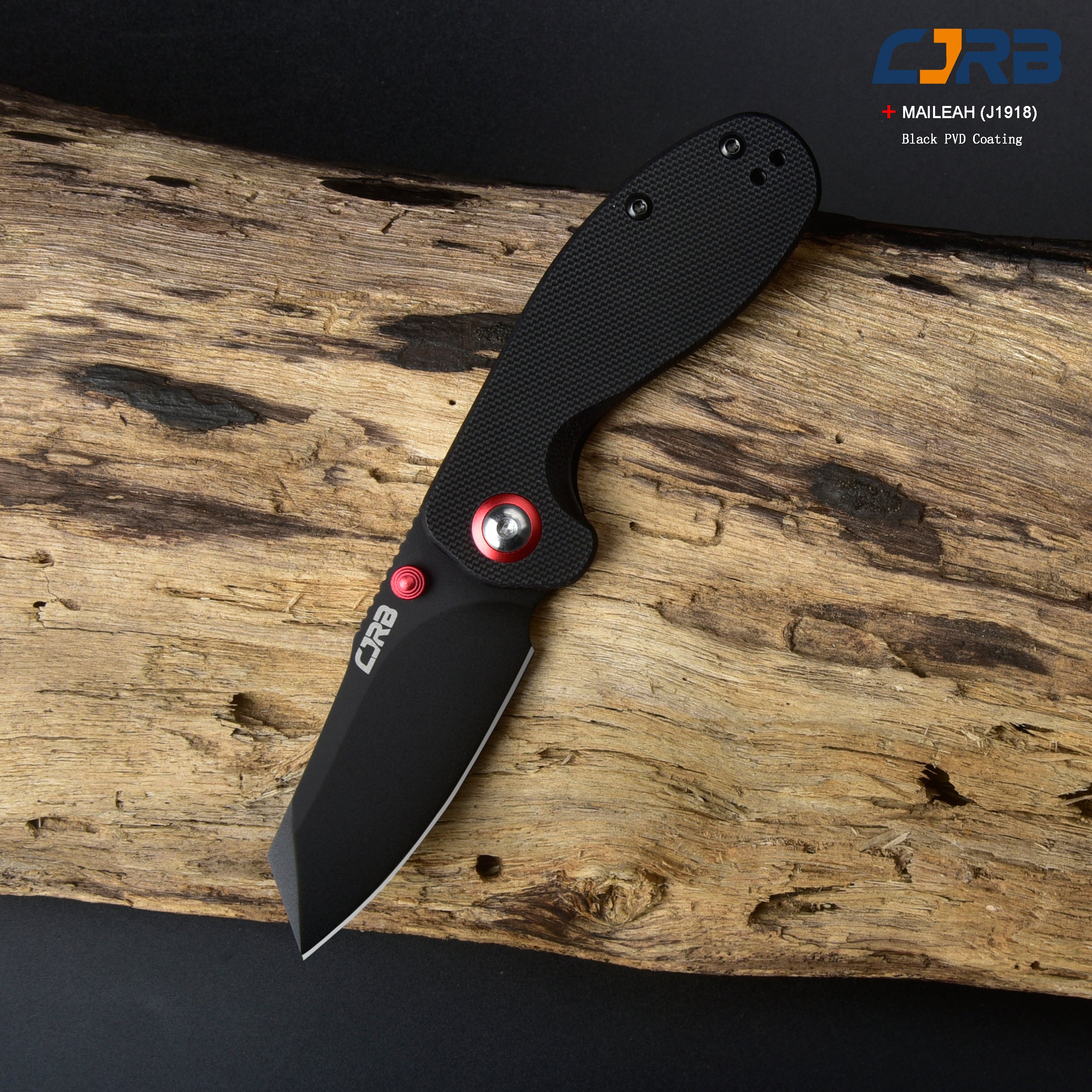 CJRB Maileah J1918 Folding Knives - AR-RPM9 Steel, Black PVD