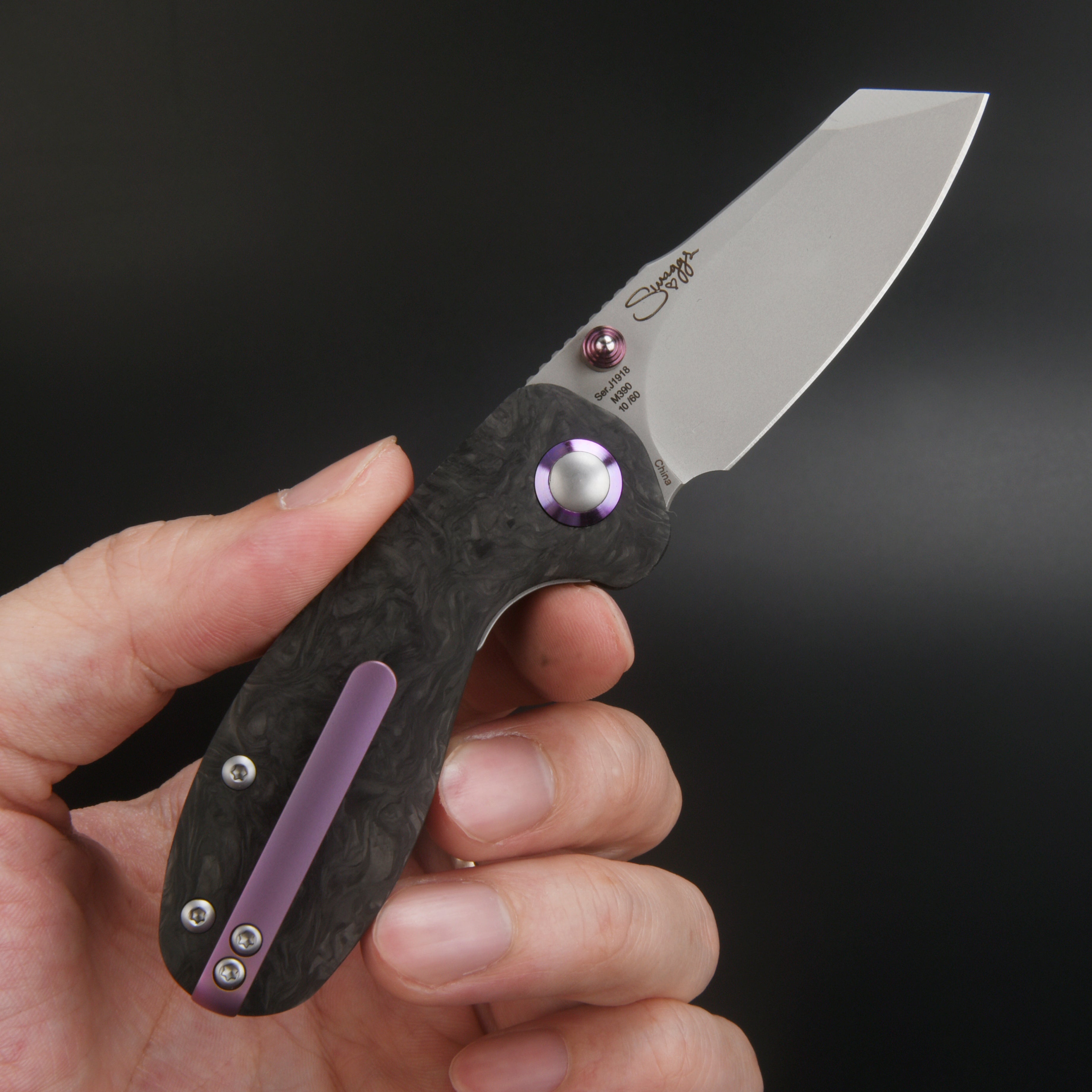 CJRB Maileah J1918 M390 Carbon Fiber Folding Knife