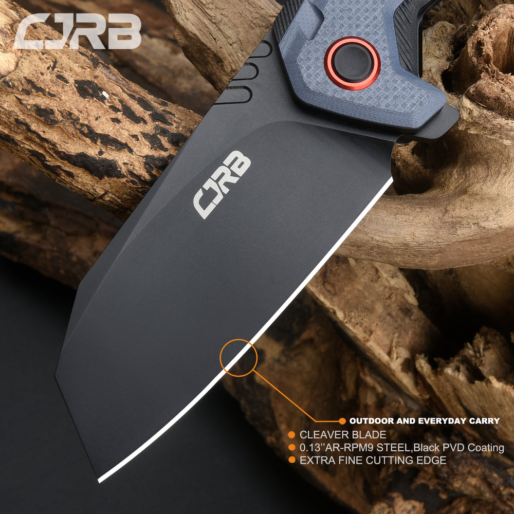 CJRB TIGRIS J1919 AR-RPM9 Steel Black PVD Blade Black&Blue G10 Handle Pocket Knife Folding Knife EDC Knife