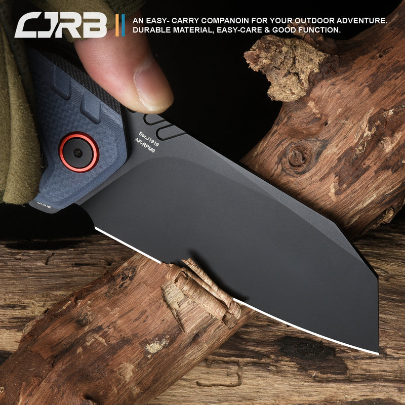 CJRB TIGRIS J1919 AR-RPM9 Steel Black PVD Blade Black&Blue G10 Handle Pocket Knife Folding Knife EDC Knife